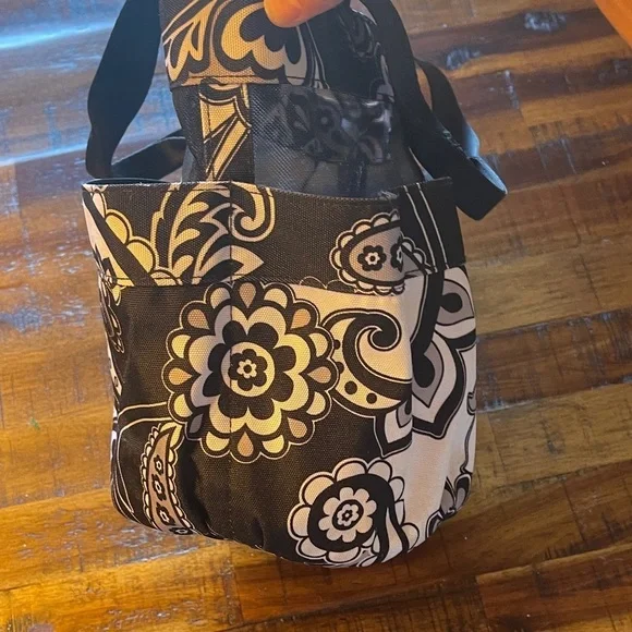 Vera Bradley Black and White Paisley Shower tote - Picture 6 of 7